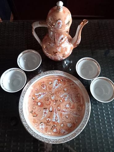 Çay dəsti, rəng - Qızılı, Farfor — 4