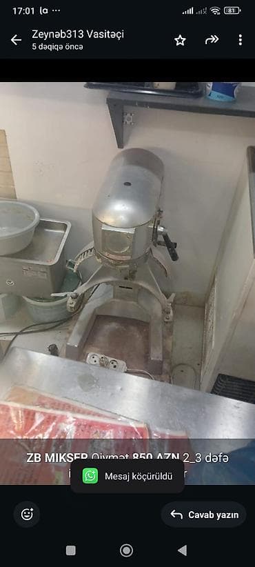 *ZB* *MIKSER* Qiymət *850 AZN* 2_3 dəfə işlenjb ünvan Neftçilər