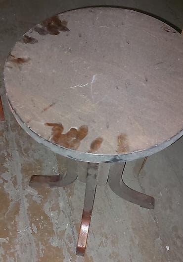 Dairəvi köməkçi masa / Petrof Pianino taburesi. - Material: tam ağac — 1