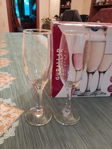 шифер 6 волновой: Rümkalar, rəng - Ağ, Şüşə, 6 ədədli dəst — 1