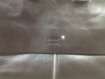 qaşlı çanta: Montblanc qadini üçün iş çantası - Material: hamar, tünd qəhvəyi dəri — 3