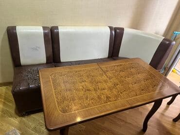 dəyirmi masa: Künc divan, Mətbəx üçün, Açılmayan — 2