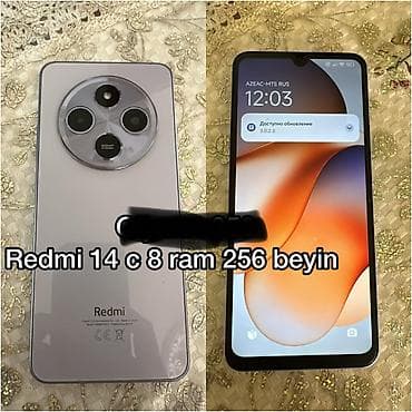 x96 mini android tv box ram rom: Redmi 14C, 256 GB, rəng - Gümüşü — 1