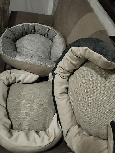 agilli yem qabi: Ev heyvanları üçün yumşaq yuva tipli yataqlar - Dairəvi forma, yüksək — 3