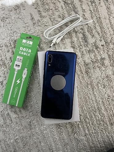 samsung r60: Samsung Galaxy A20, 32 ГБ, цвет - Синий, Отпечаток пальца — 3