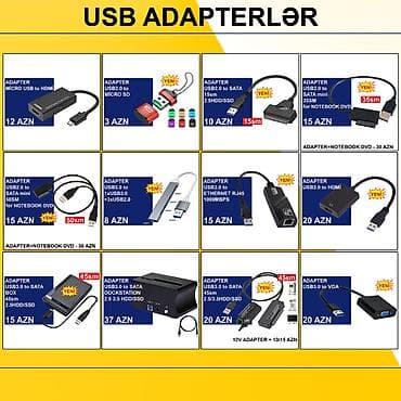 USB Adapterlər/Konverterlər (Çeviricilər) ⭐USB2.0 to Micro SD – 3 AZN
