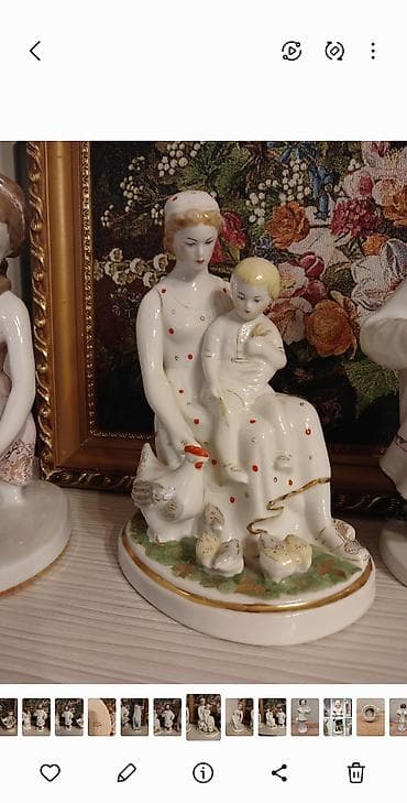 statuetkalar: Heykəlcik, 1959 il, Farfor, SSRİ, Pulsuz çatdırılma — 1