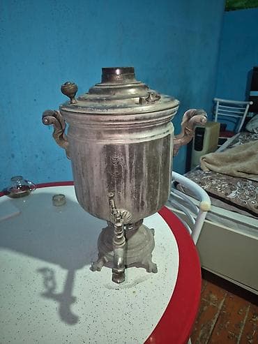 qedimi kasalar: Klassik kömür/sobaya qoyulan samovar -MİS korpus, dekorativ ayaqlı — 5