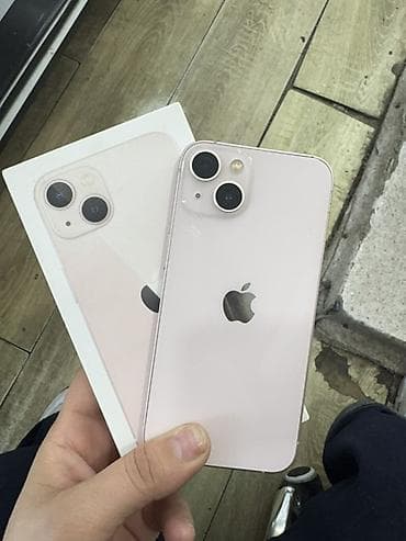 IPhone 13, 128 GB, Starlight, Zəmanət, Simsiz şarj, Face ID