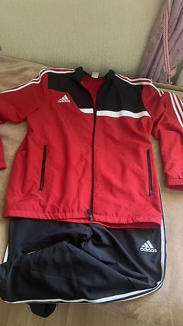 salvar: İdman dəsti, Adidas, XL, rəng - Qırmızı — 1