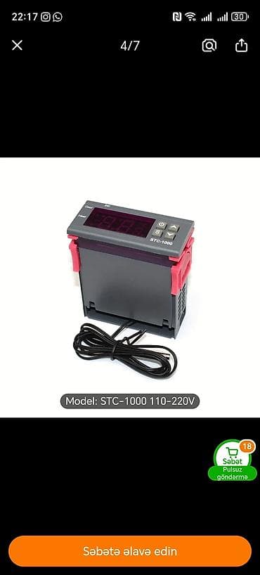 Digər avtomobil ehtiyat hissələri: Rəqəmsal temperatur nəzarətçi – Model: STC-1000 (110–220V) - İstilik — 1