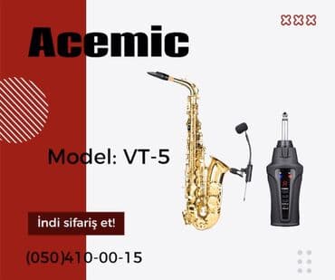 саксофон инструмент: Acemic saksafon mikrofon Model: VT-5 🚚Çatdırılma xidməti mövcuddur — 1