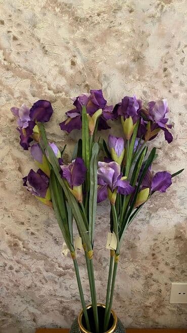 цветы искусственные: Цветы ирисы искусственные,количество-5 штук.Яркие,красивыелепестки — 6