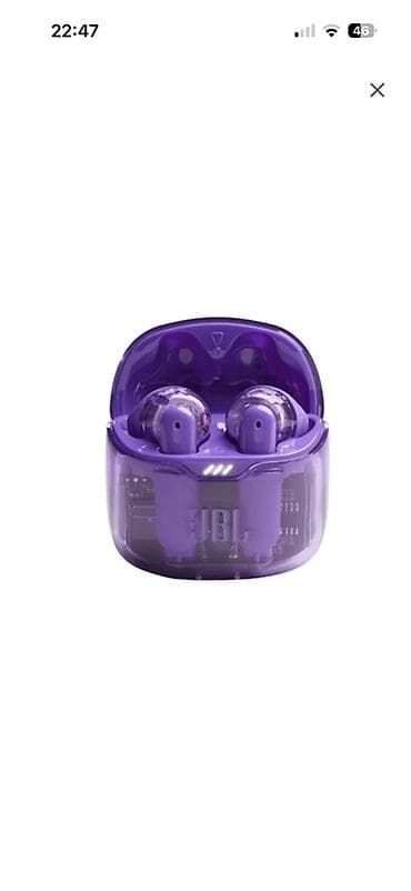 JBL Wave Buds – simsiz qulaqlıq (bənövşəyi, şəffaf qapaqlı etui) -