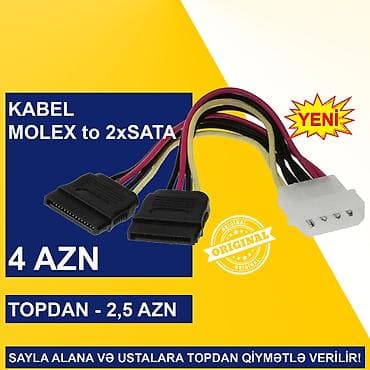 kompüter alisi: Kabellər "MOLEX/SATA to SATA/MOLEX Original" SAYLA ALANA VƏ USTALARA — 5