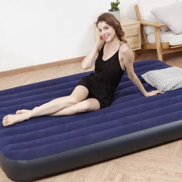 tək nəfərlik matras: Hava döşəyi piknik üçün döşək İntex hava doseyi 2 neferlikdir Ölçüsü — 1