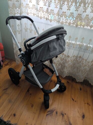 Oyuncaqlar: Uşaq arabası – FORBABY (boz rəng) - Çərçivə: yüngül və möhkəm — 2