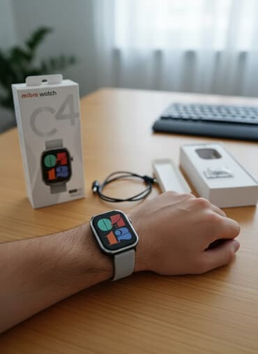 elektron saat oyrənmək: Yeni, Smart saat, Mibro, Sensor ekran, rəng - Boz — 2