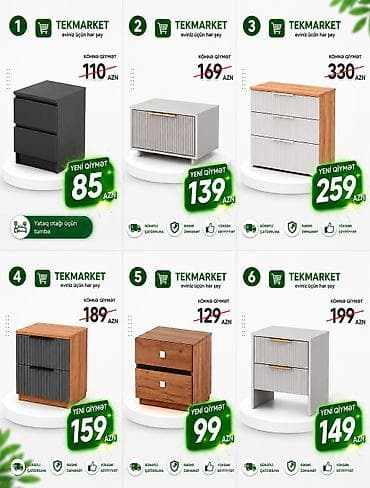 Tekmarket – eviniz üçün hər şey Yataq otağı üçün tumbalar və lalafo.az -da Tekmarket – eviniz üçün hər şey Yataq otağı üçün tumbalar və