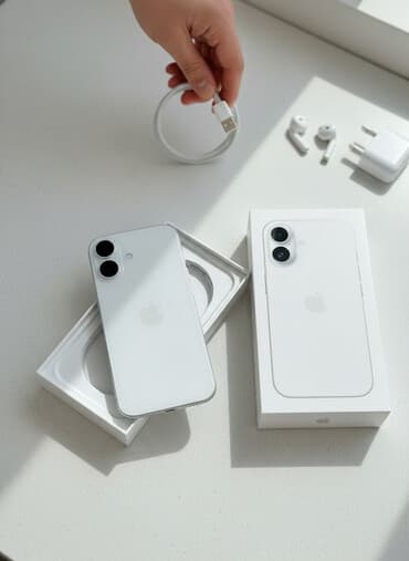 world telecom ikinci el telefonlar: IPhone 16, 128 GB, Ağ, Simsiz şarj — 1