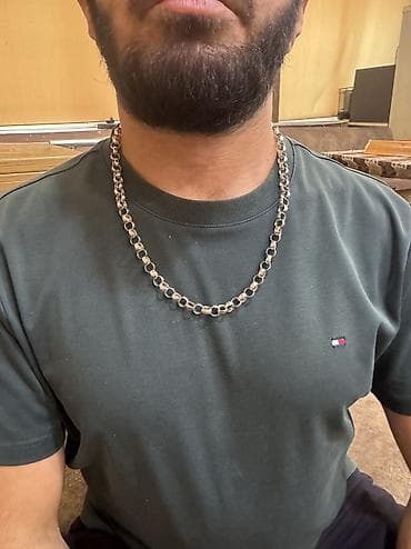 cartier boyunbağı: Gümüş boyunbağ model Şopard 925. Çəkisi 50 qram — 2