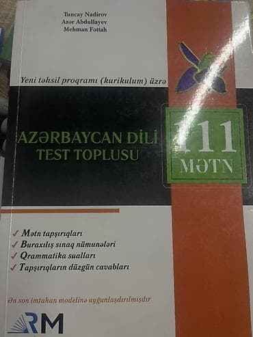 Kitablar və jurnallar: Məhsul: “Azərbaycan dili test toplusu – 111 mətn” (Yeni təhsil — 1