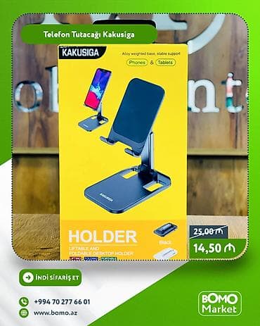 KAKUSIGA Telefon və Planşet Tutacağı - Stolüstü tənzimlənən tutacaq -