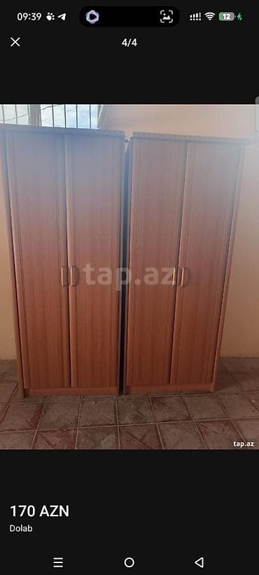 Işlenmiş 2 asılqan şkaf ve 3 qapı satılır.skaf köhne model olmuş — 1