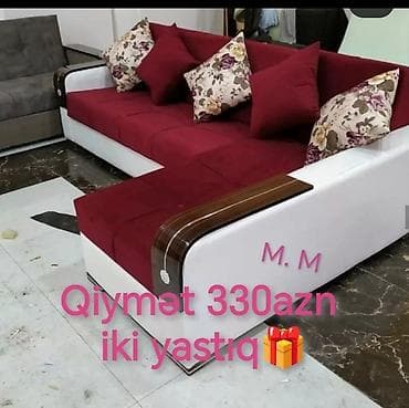 mebel: Künc divan, Qonaq otağı üçün, Parça, Bazasız, Açılmayan, Kitab — 6