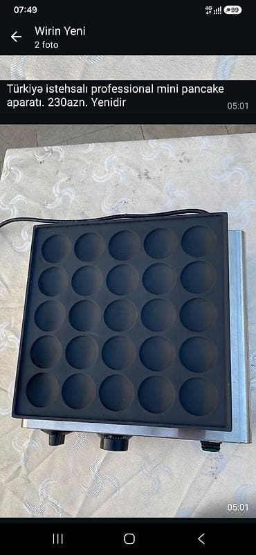 Türkiyə istehsalı professional mini pancake aparatı. 230azn. Yenidir — 1