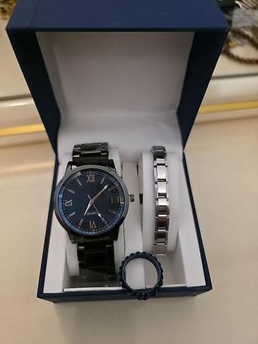 Zərgərlik əşyaları: Klassik Saat dəsti, rəng - Qara — 8