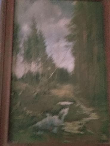 Məhsul: Çərçivəli reproduksiya tablo – “Просека в сосновом лесу” (Şam