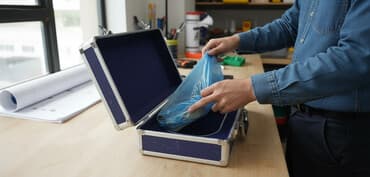 Portativ ayaqqabı örtüyü aparatının çantası və birdəfəlik örtüklər