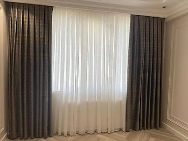 perdeler: Qalın pərdə dəsti – gündəlik və interyer üçün zərif seçim - Material — 2