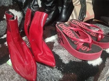 Çəkmələr: Qadın uzun çəkmələr – müxtəlif modellər - Rəng: qara və bej/naxışlı — 5