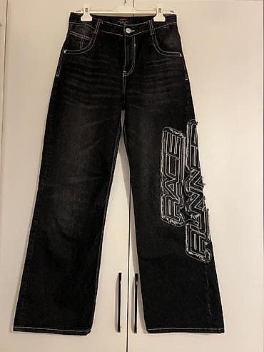 qara cins: Cinslər, Bershka, XS, rəng - Qara — 1