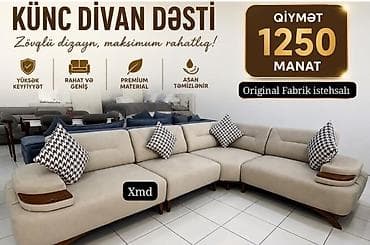 en ucuz perde: Künc divan dəsti - Zövqlü dizayn, maksimum rahatlıq - Yüksək — 1