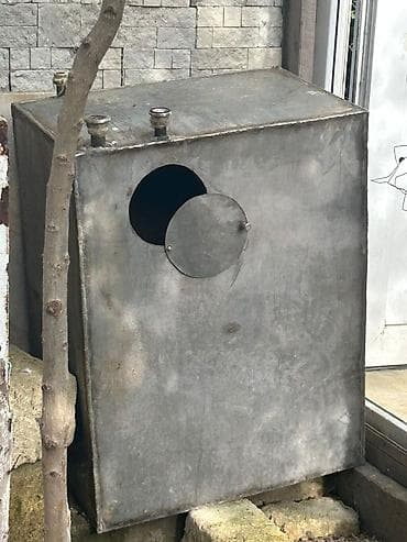 бак из нержавейки: Paslanmayan poladdan hazırlanmış kvadrat formalı metal çən. uzunluq — 3