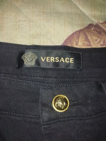 qaqa şalvarı: Классические Мужские брюки, Versace, XS (EU 34), цвет - Черный — 1