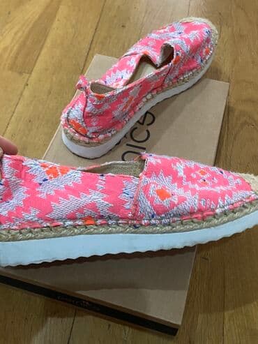 женские слипоны на высокой подошве: Parlaq naxışlı espadril ayaqqabılar - Üst hissə: pambıq qarışımlı — 1