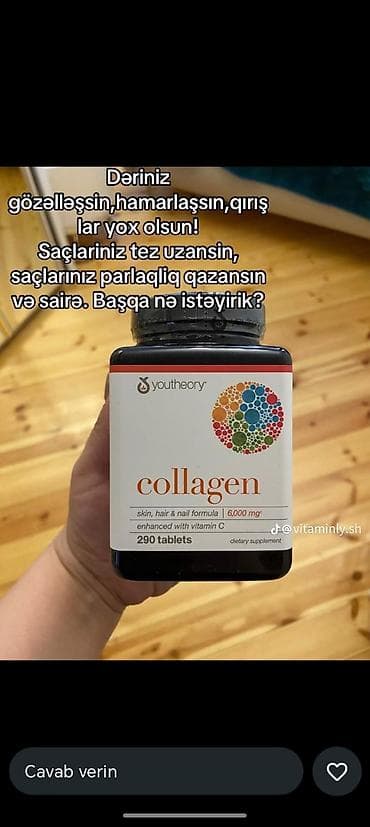 meqamor ətir: Youtheory Collagen – dəri, saç və dırnaq üçün qida əlavəsi - Məhsul — 1