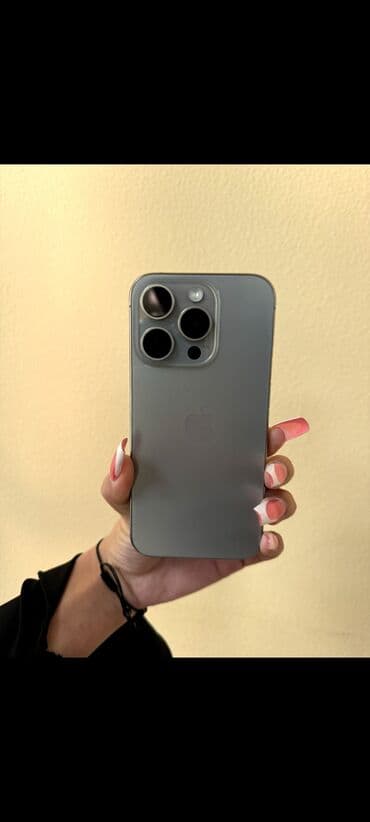 telefon apple: IPhone 15 Pro, 128 GB, Natural Titanium, Face ID — 1