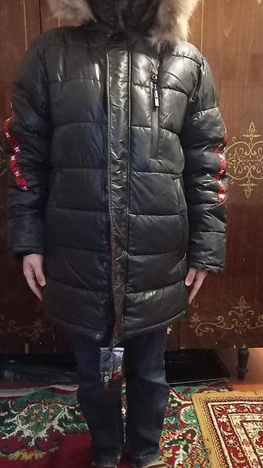 Детские электрокары: Uşaq üçün qışlıq parkа – qara rəngdə, kapüşonlu, süni kürk kənarlı — 3