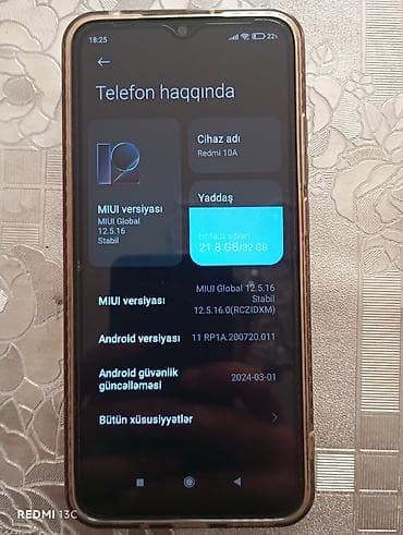 fifa mobil: Redmi 10A, 32 GB, rəng - Boz, Barmaq izi — 2