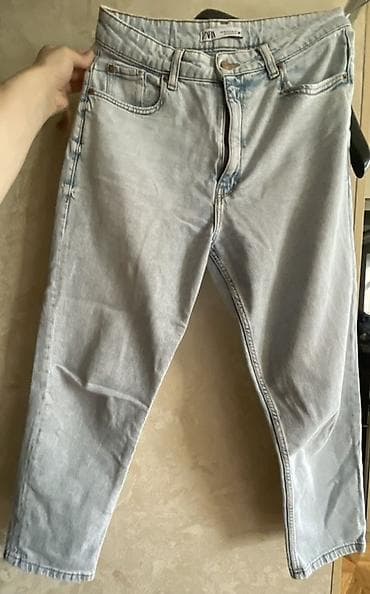 Cinslər: ZARA cins şalvarı - Model: Klassik 5-cibli dizayn (iki ön cib, sikkə — 1