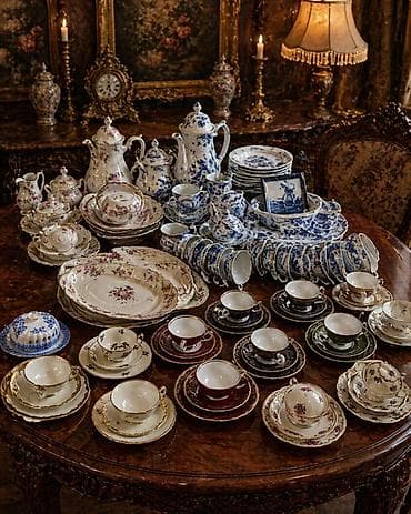 Çay dəsti, Farfor