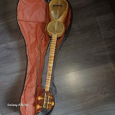 tar kaman: Saz (Aşıq sazı) – futlyarla birlikdə - Klassik aşıq sazi, uzun saplı — 1
