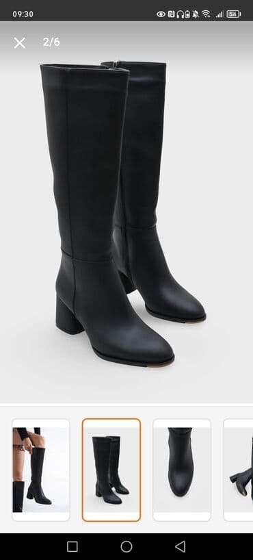 женские силиконовые сапоги: Сапоги, Размер: 38, цвет - Черный, Новый — 5