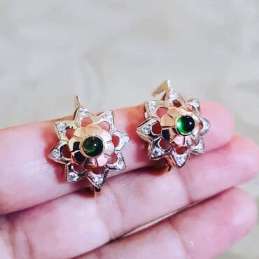 qizil halqa sirqalar: Sırğa, Sarı qızıl, 585 Əyar, 588 g — 4