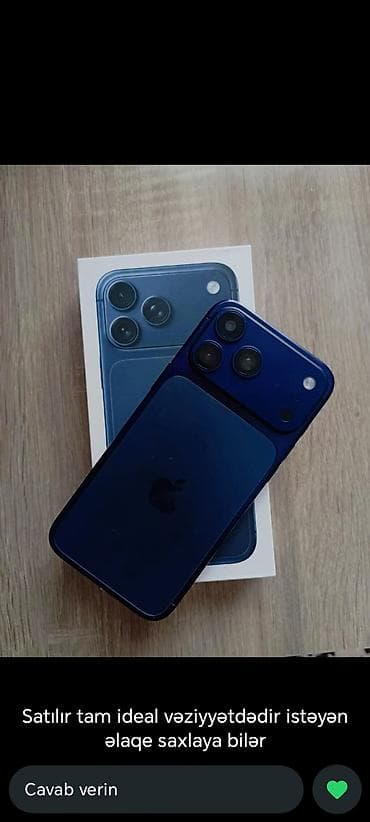 IPhone 17 Pro Max, 512 GB, Mavi, Face ID
